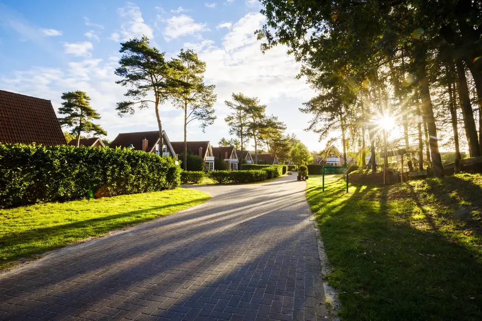 Parklaan van Dwergter Sand tussen de bomen