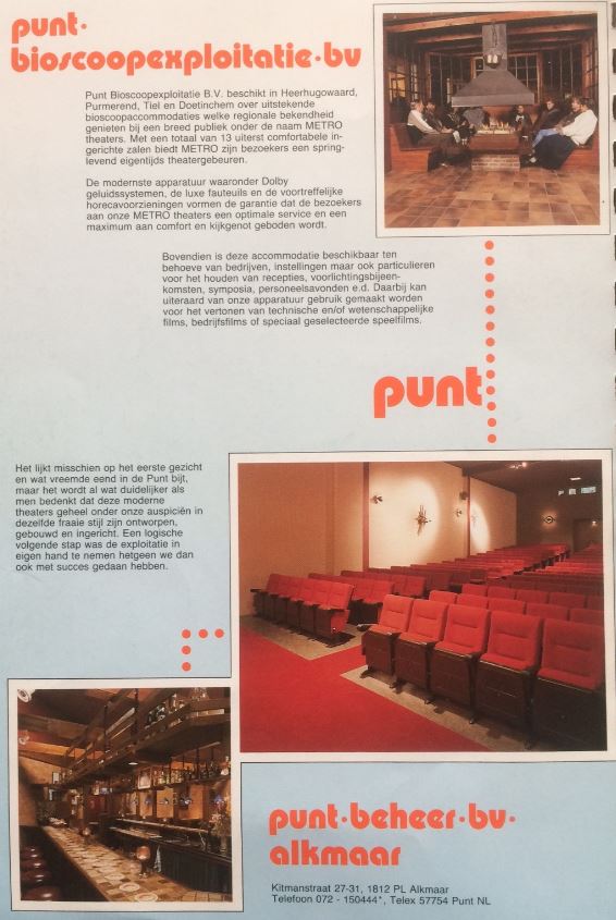 Historische brochure van de Metro-bioscopen